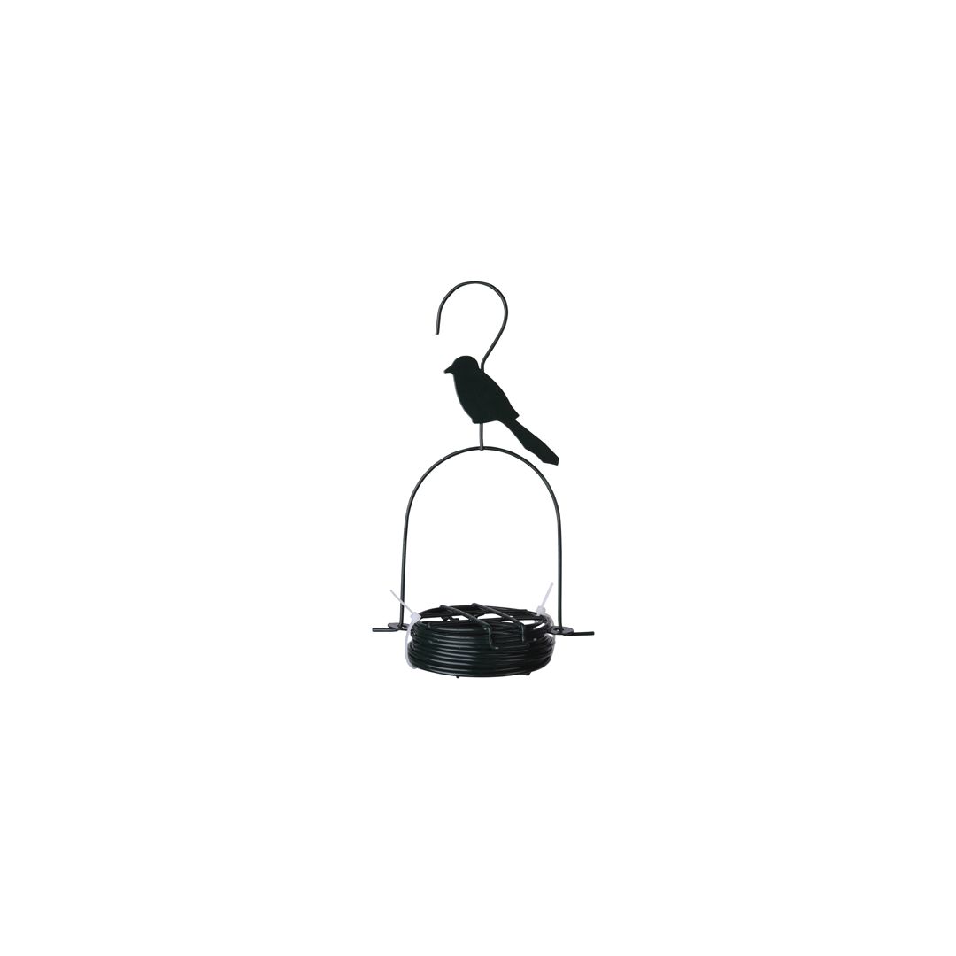 Lot De 3 Mangeoires à Boules De Graisse Pour Oiseaux - Distributeur Métal Noir H29cm à Suspendre