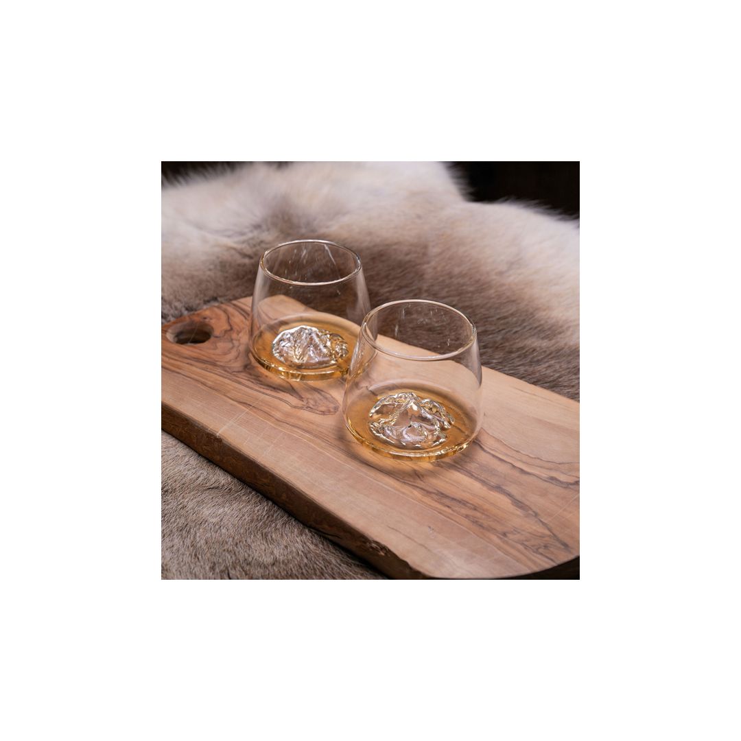Verres à Whisky Diamant Set De 2 - Verres Pivotants Sur Pied Borosilicaté - Coffret Cadeau Luxe
