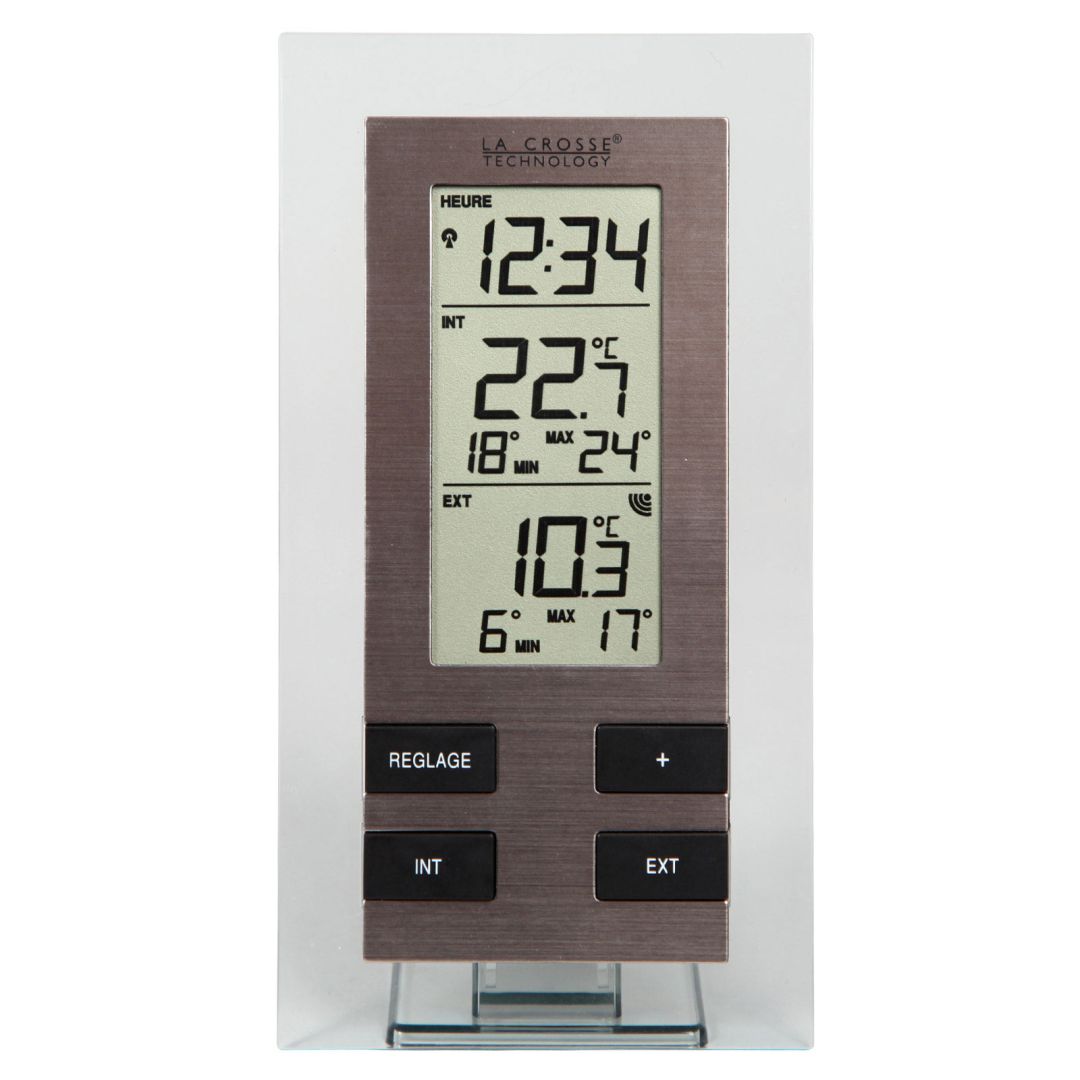 Thermomètre Intérieur/extérieur étanche IP44 - Lot De 2 - Affichage LCD, Mémoire Max/min - Pour Fenêtre, Serre - 13