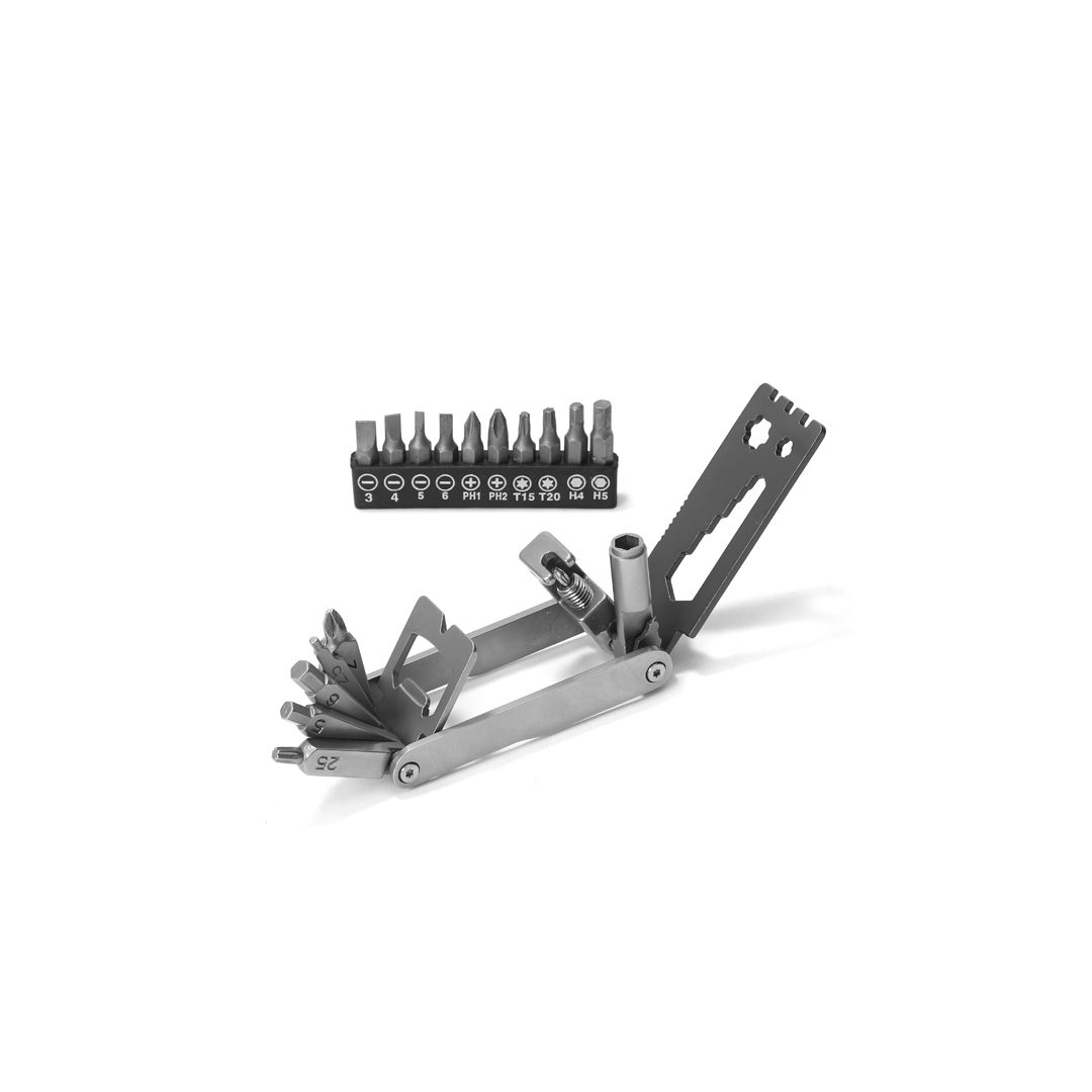 Outil Multifonction Pour Vélo Avec Clé De Rayon Et Dérive Chaîne (11 Fonctions) - Outillage Et