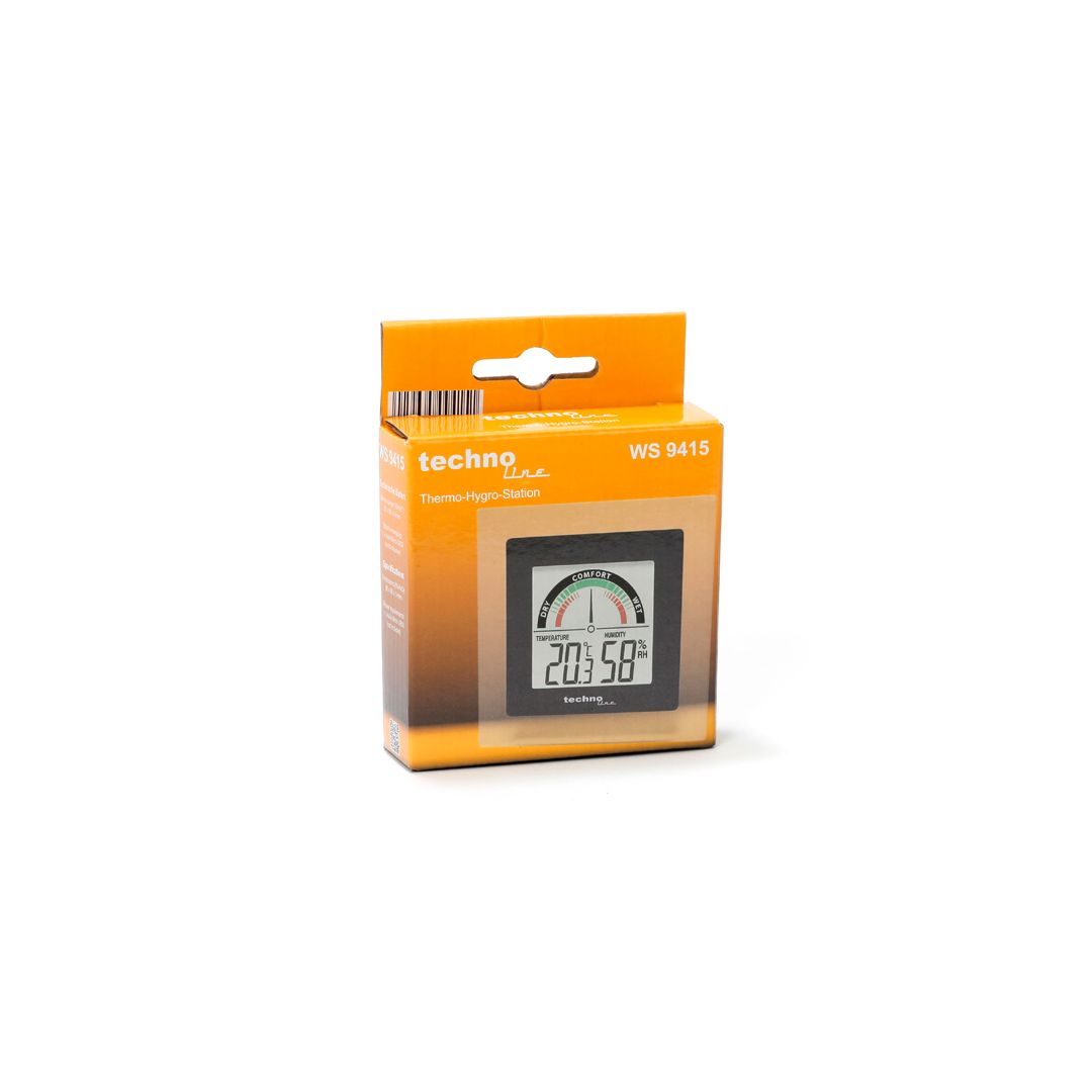 Station Thermo-hygro La Crosse Technology WT135 - Noir - Affichage Température, Humidité, Confort - Mini/maxi - Aimant Et Support - 9
